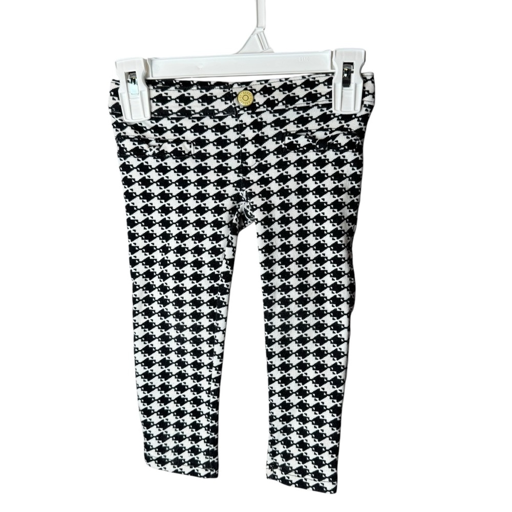Olivia x Gymboree Black White Houndstooth Leggings 2T